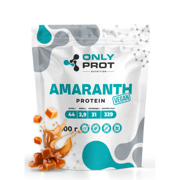 Амарантовий протеїн Onlyprot 500 г карамель
