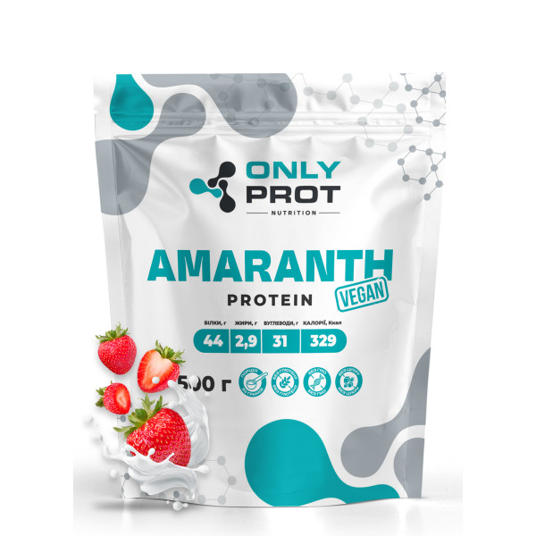 Амарантовий протеїн Onlyprot 500 г полуниця