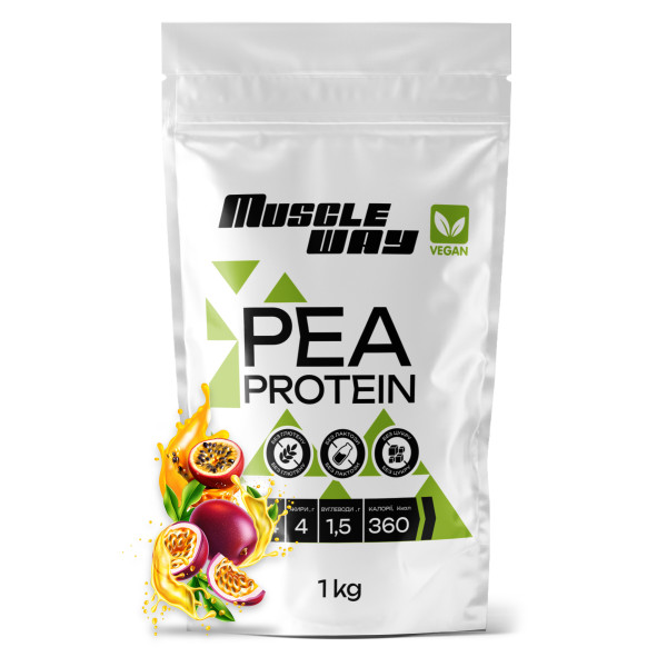 Гороховий протеїн MuscleWay 1 кг маракуя