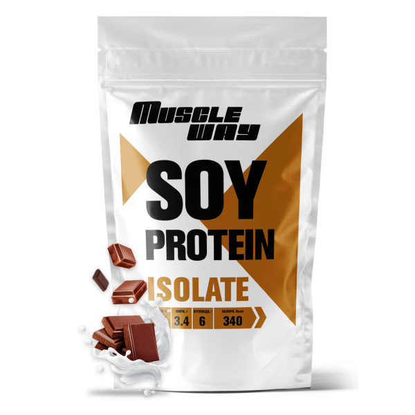 Соєвий протеїн 90% MuscleWay 500 г молочний шоколад