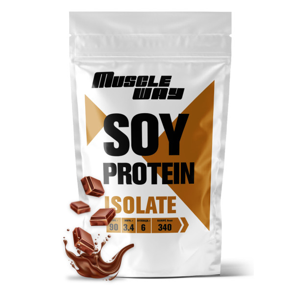 Соєвий протеїн 90% MuscleWay 500 г шоколад