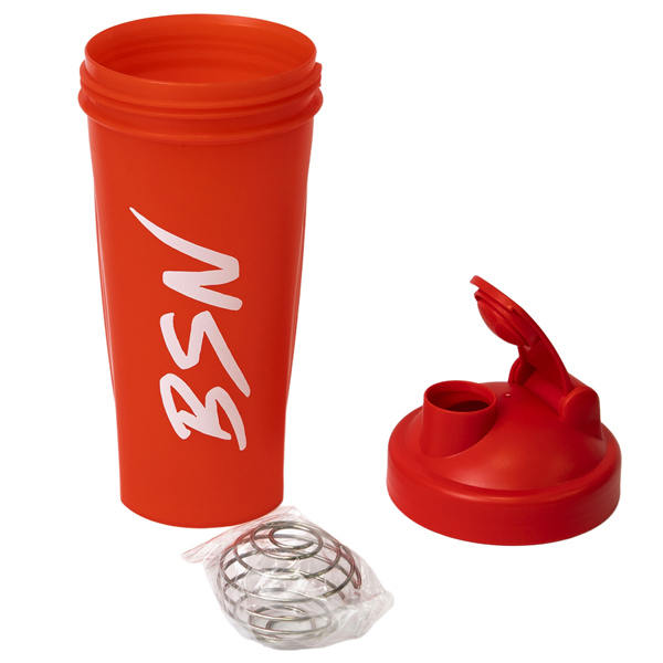 Шейкер BSN 700 мл червоний + кулька
